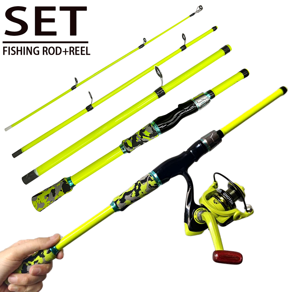 Spincast Reel - Set Kombo Joran Pancing Spincasting 1.8m